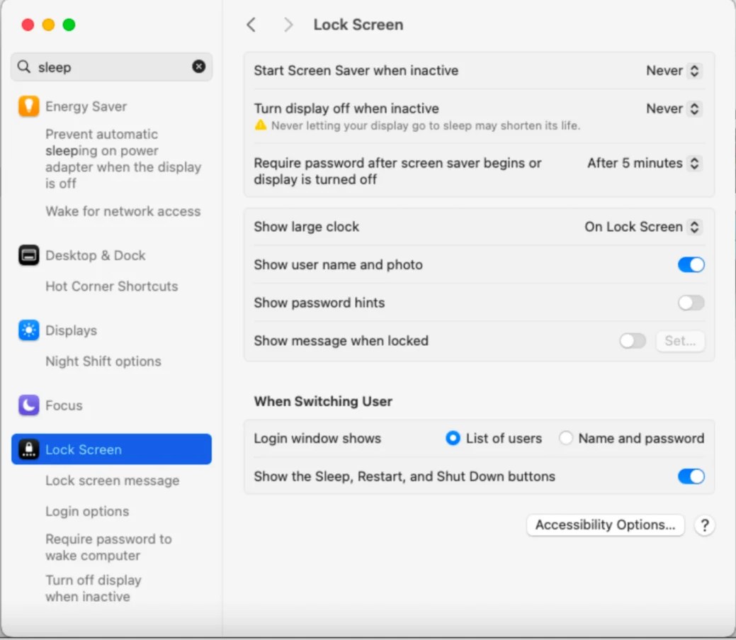 MacOS disable powersave